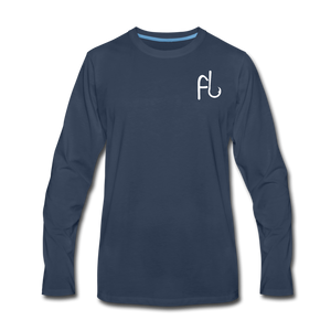 Flip Lures Long Sleeve T-Shirt w/ White Logo - navy
