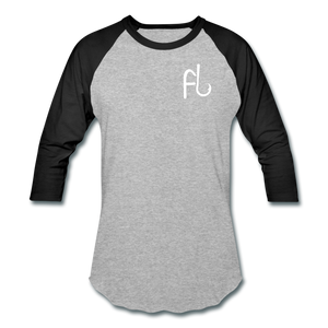 Flip Lures White logo Unisex Baseball T-Shirt - heather gray/black