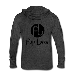 Flip Lures Unisex Tri-Blend Hoodie Shirt - heather black