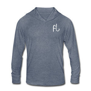 Flip Lures Unisex Tri-Blend Hoodie Shirt - heather blue