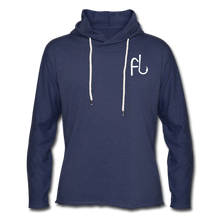 Load image into Gallery viewer, Flip Lures White Logo Unisex Lightweight Terry Hoodie - heather navy
