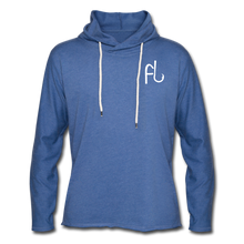 Load image into Gallery viewer, Flip Lures White Logo Unisex Lightweight Terry Hoodie - heather Blue
