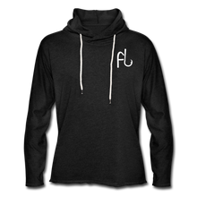 Load image into Gallery viewer, Flip Lures White Logo Unisex Lightweight Terry Hoodie - charcoal gray

